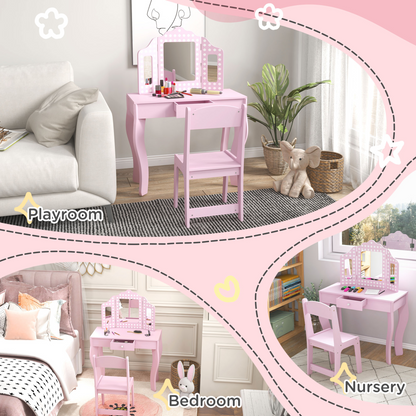 AIYAPLAY Kids Dressing Table Set