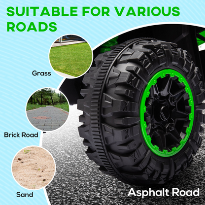 12V Electric Quad Bikes for Kids Ride On Car ATV Toy for 3-5 Years Green