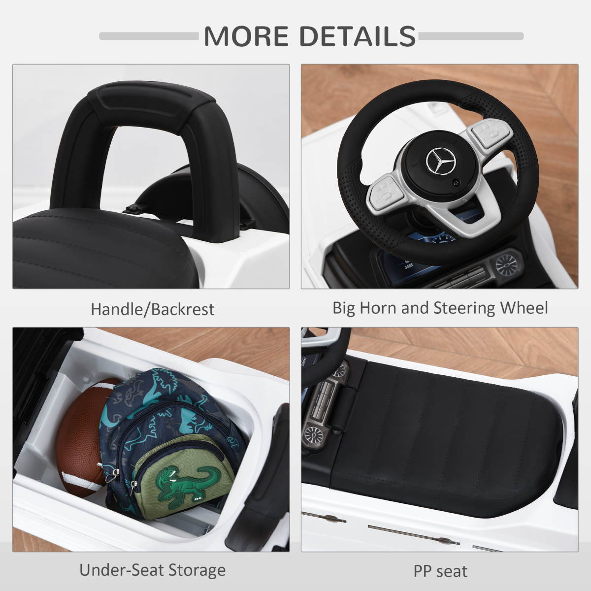 Benz G350 Kids Ride-On Car with Under