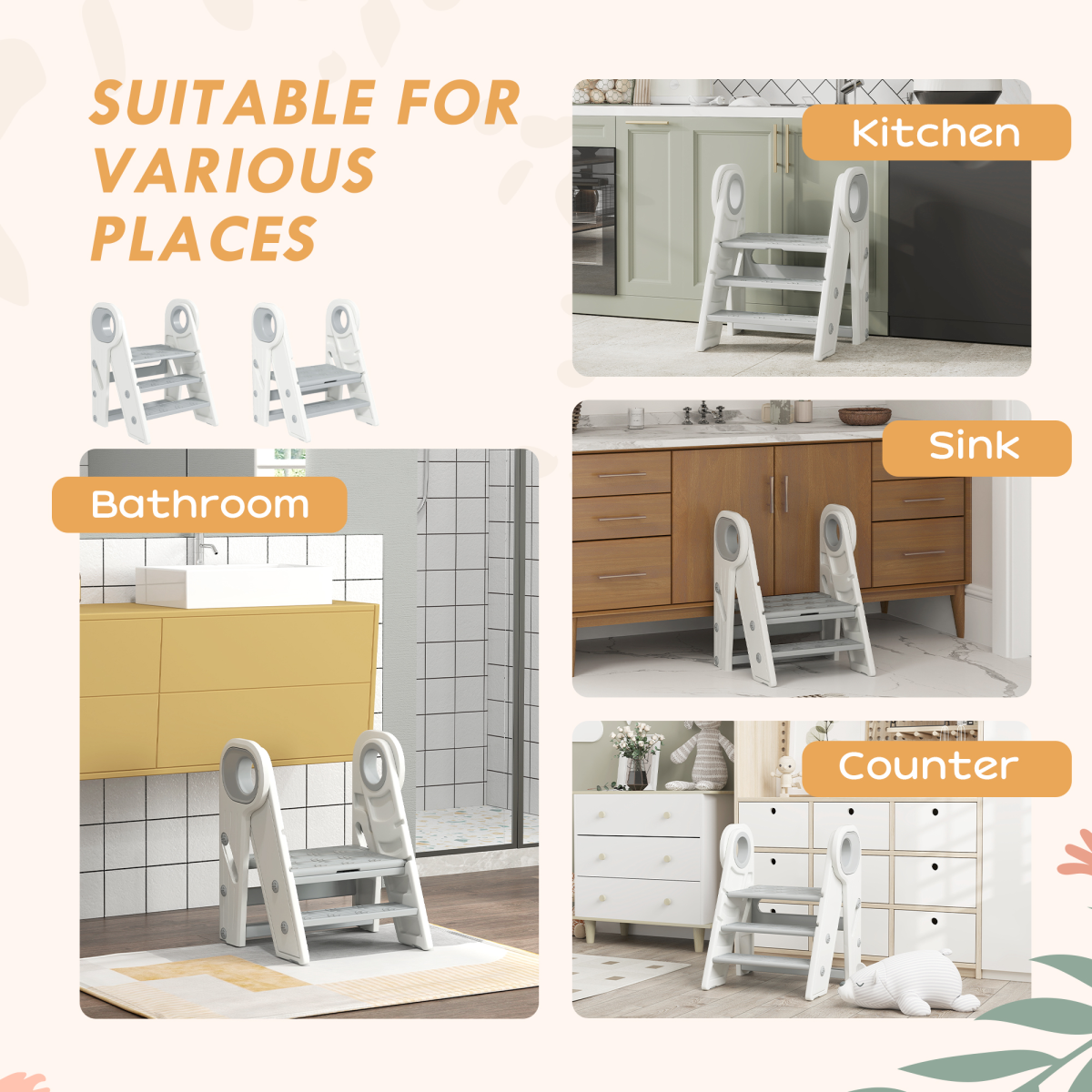 AIYAPLAY Adjustable Toddler Tower
