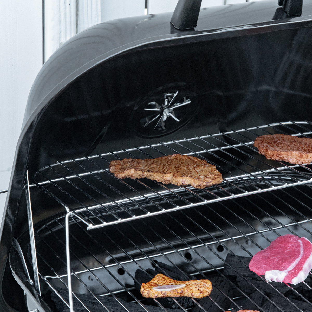 Portable BBQ Charcoal Smoker Grill with Wheels