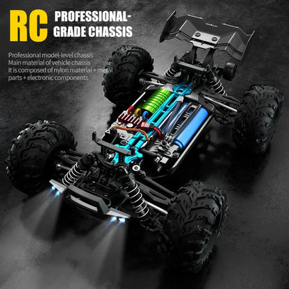SCY 16102 1:16 High-Speed 4WD RC Monster Truck with LED Lights - Perfect for Kids and Thrilling Drift Action!