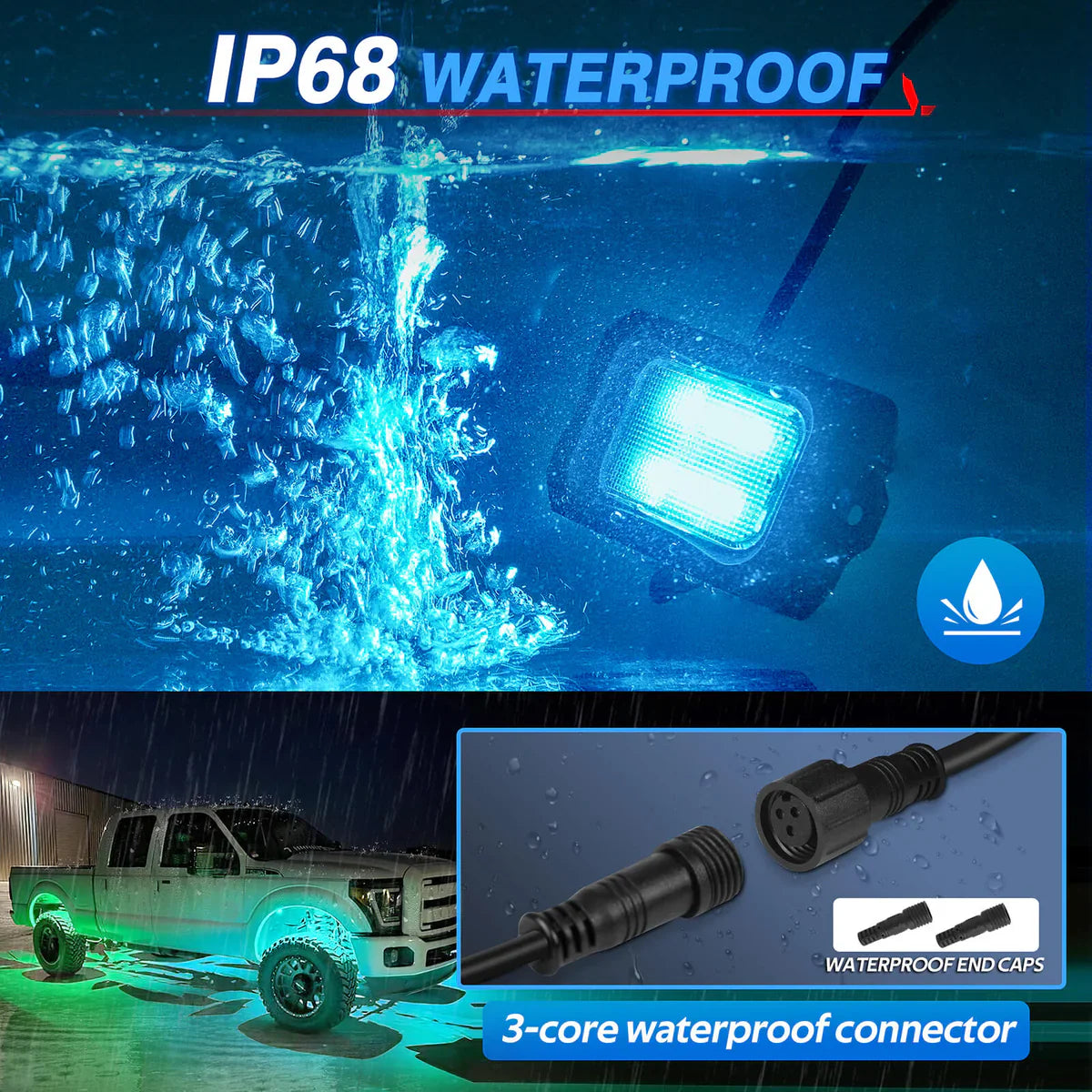 LitGlow Pro RGB IC Rock Light Kit (2-24 Pods)