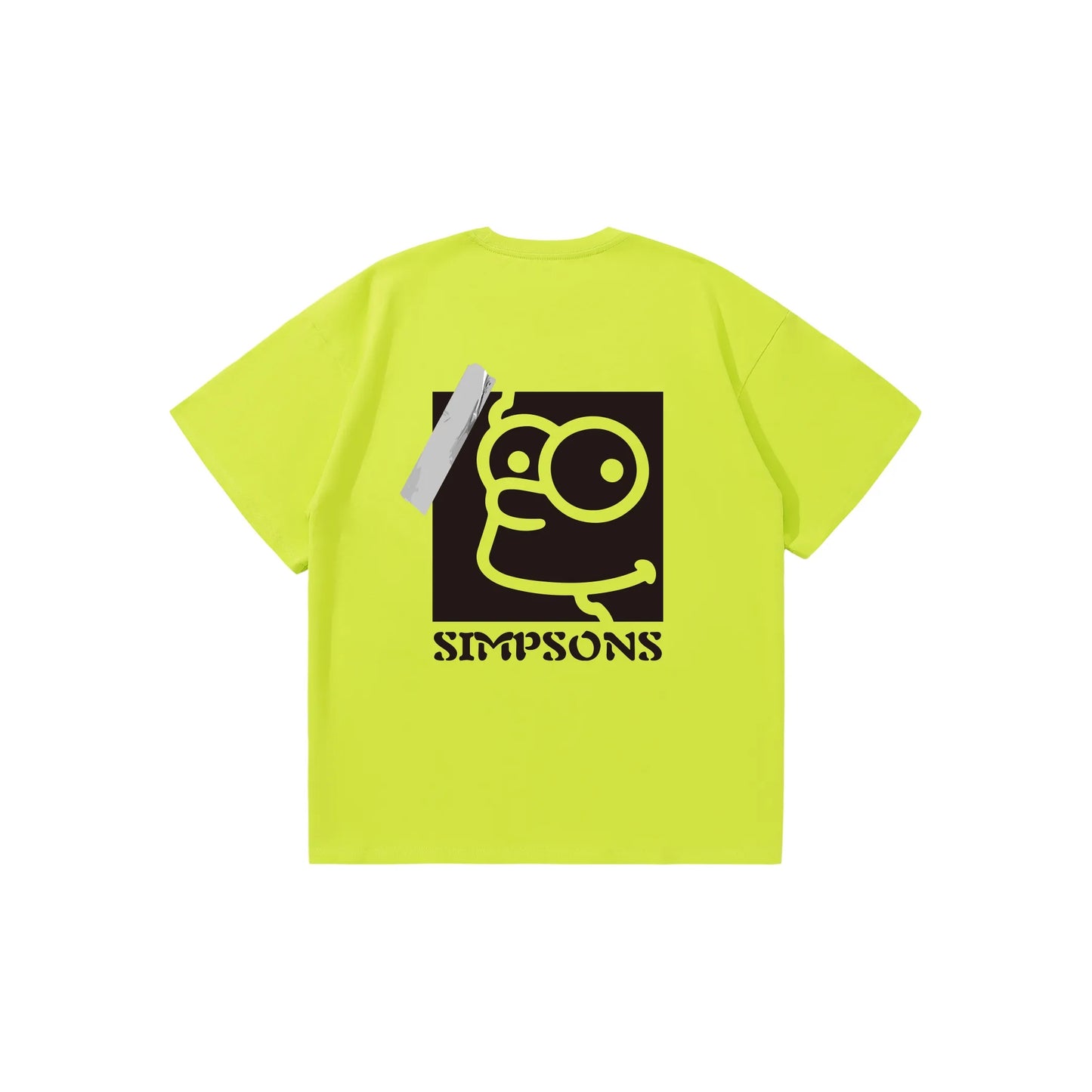 The Simpsons© - Fun Tape Symbols -  3D Letter Print Cartoon - Loose-Fit   Short-Sleeve T-Shirt