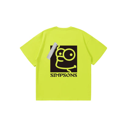 The Simpsons© - Fun Tape Symbols -  3D Letter Print Cartoon - Loose-Fit   Short-Sleeve T-Shirt