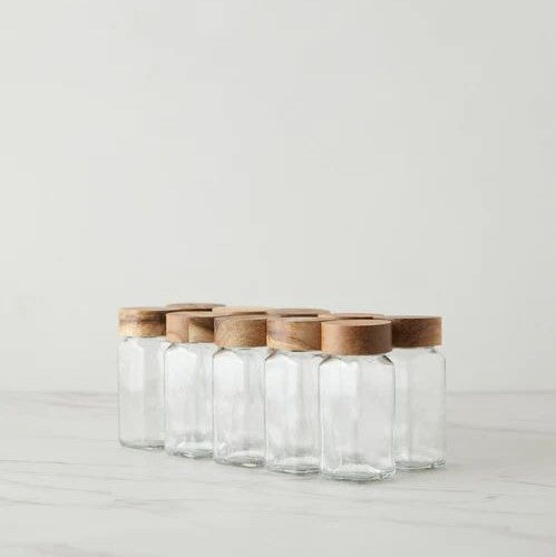 Acacia Wood Seasoning Bottles