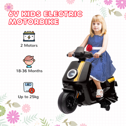 AIYAPLAY 6V Kids Electric Motorbike with Lights