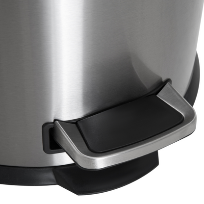 30L Pedal Bin, ?29.2 cm-Black/Silver