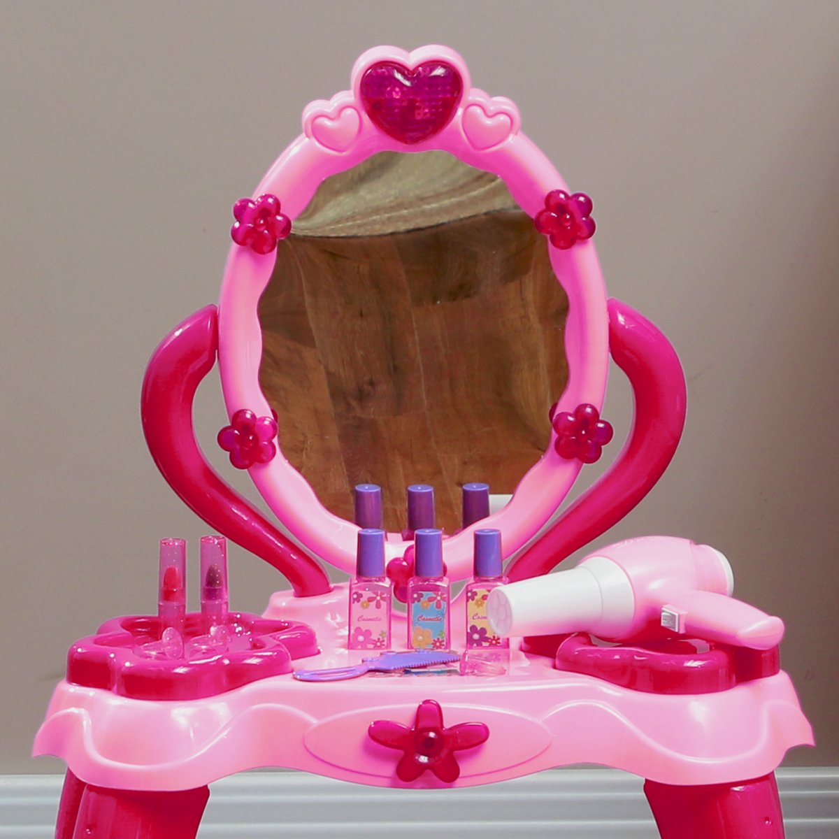 AIYAPLAY Kids Vanity Set Stool & 15 Glam Accessories