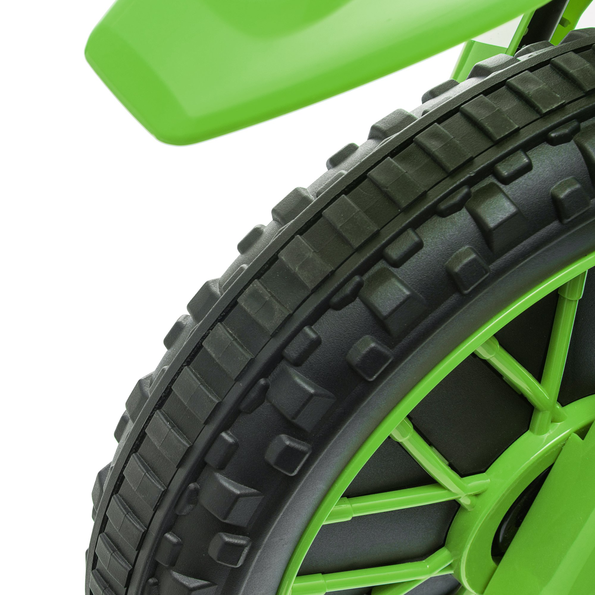 Green 12V Kids Electric Motorbike with Training Wheels