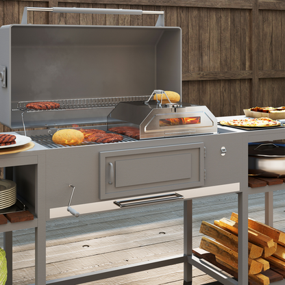 Portable BBQ Pizza Oven with Thermometer