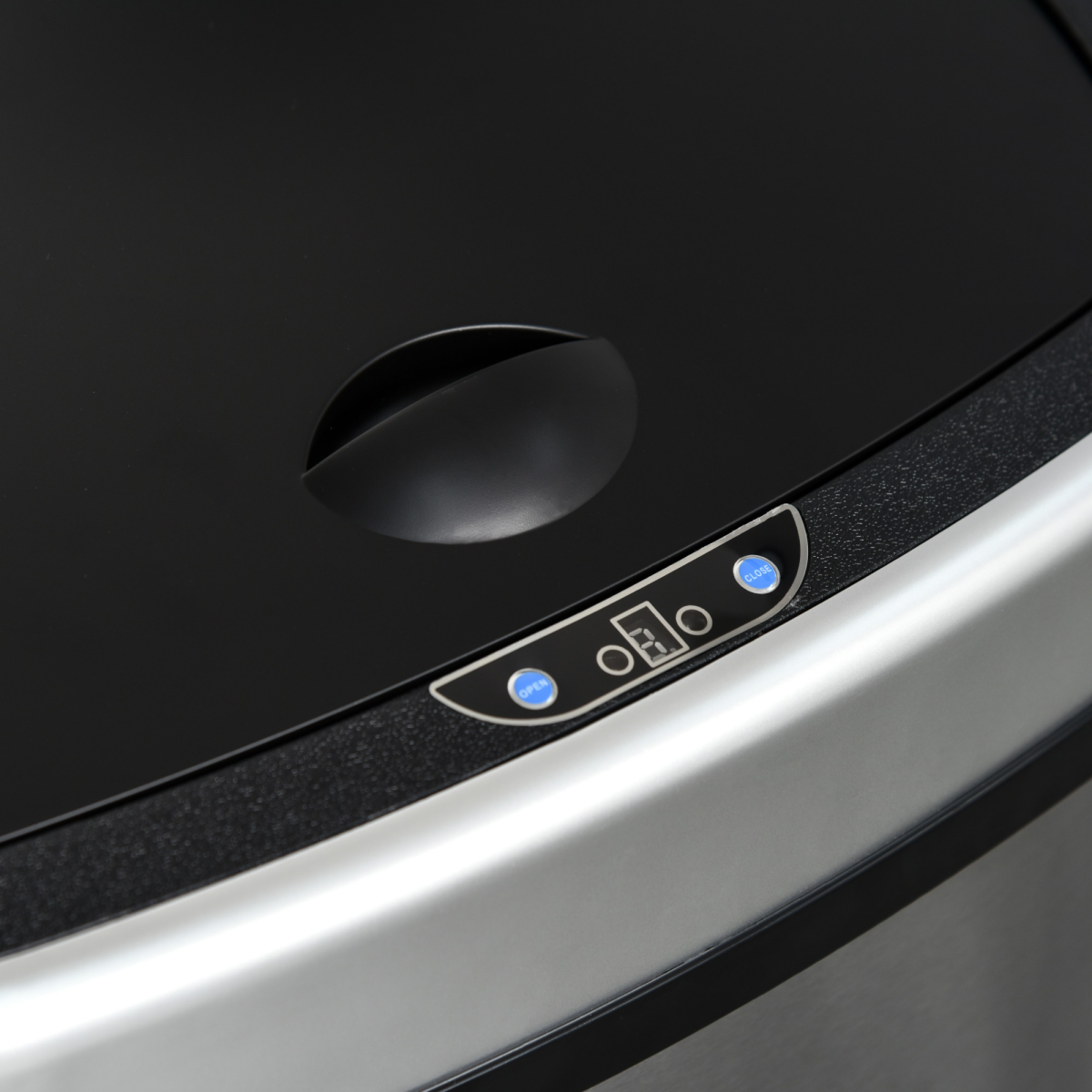 SmartTouch 48L Touchless Sensor Trash Can - Stainless Steel