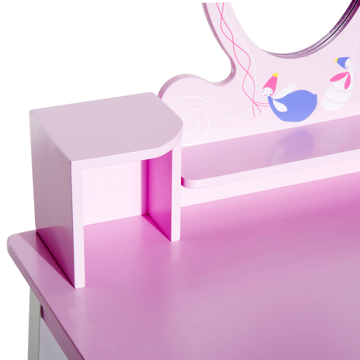 Pink Kids Dressing Table & Stool Set