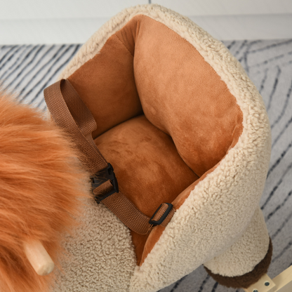 Roaring Fun: Plush Lion Rocker with Sound