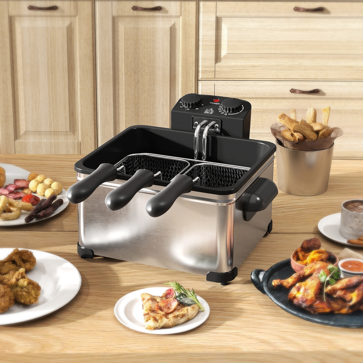 Powerful 5L Deep Fryer with Removable Basket & Viewing Window