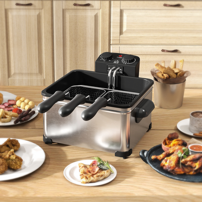 Powerful 5L Deep Fryer with Removable Basket & Viewing Window