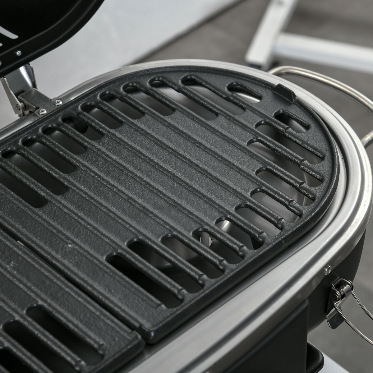 Portable 2-Burner Gas BBQ Grill with Piezo Ignition