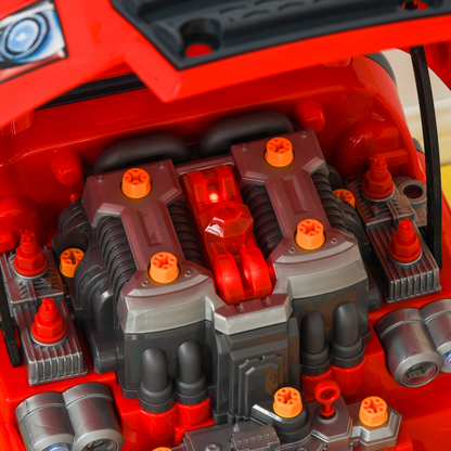 Ultimate Kids Truck Engine Toy Set with Horn & Lights - 61 Pieces of Fun!