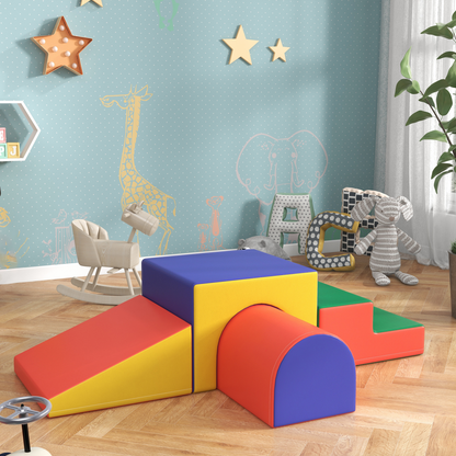 4-Piece Soft Play Set With Safe Foam Blocks for Toddler