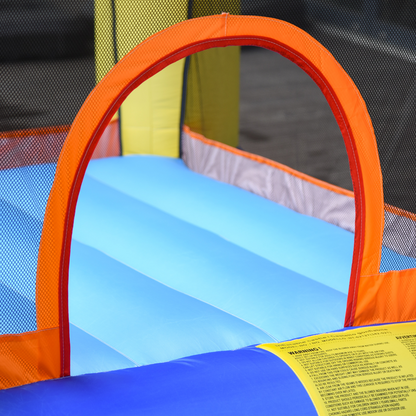 Inflatable Bouncy Castle with Slide & Basketball Fun