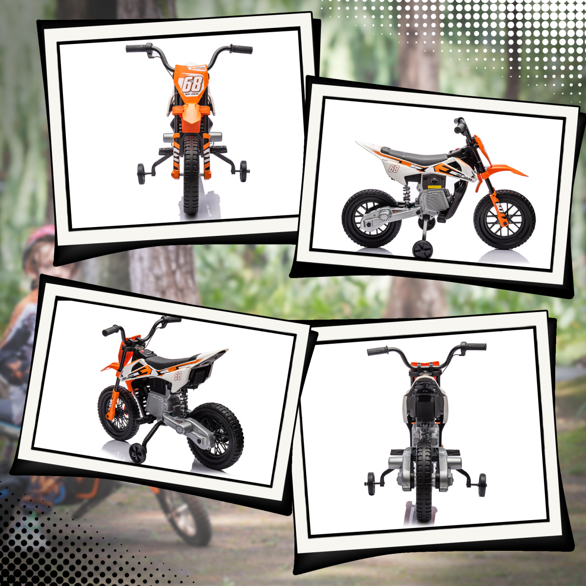 AIYAPLAY 12V Kids Electric Motorbike with Music