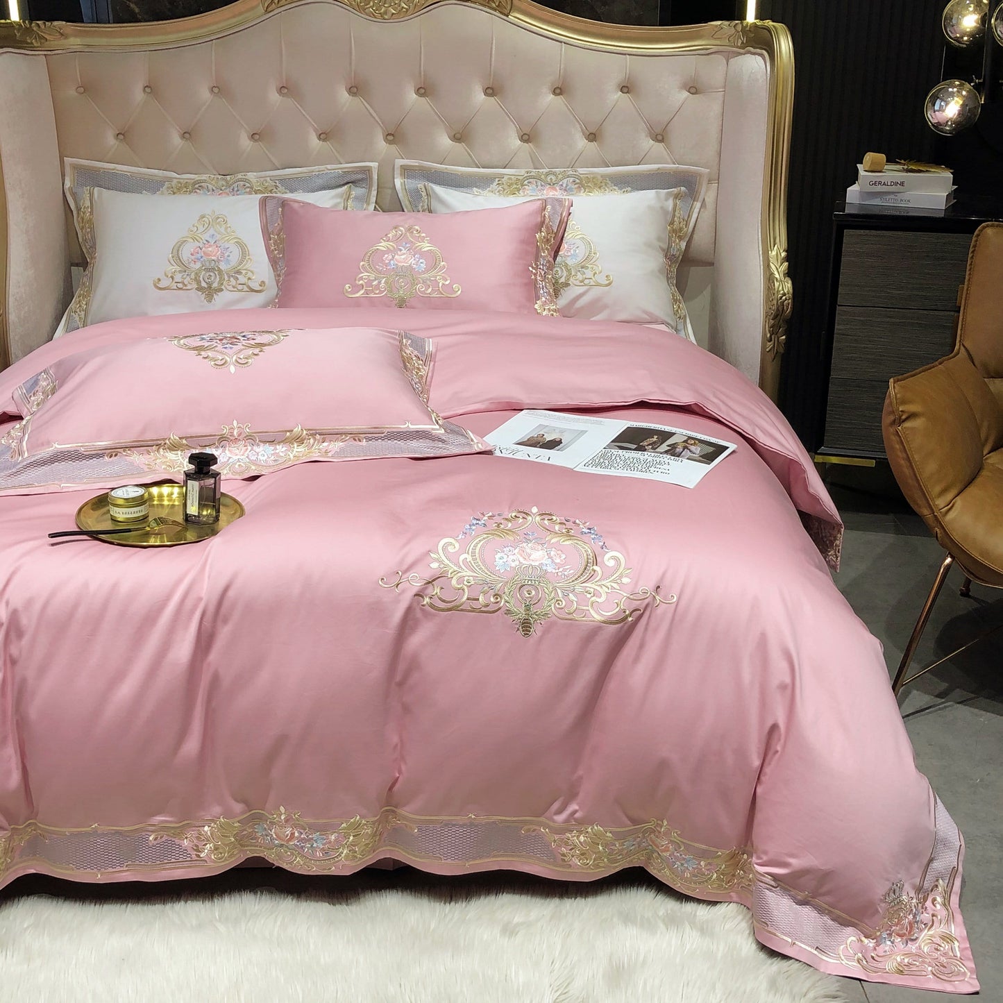Prarie Pink Duvet Cover Set (Long-staple Sateen Cotton)