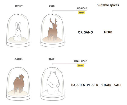 Cute Kitchen Seasoning Jar with Tray