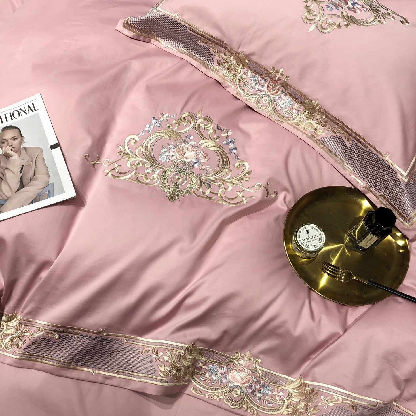 Prarie Pink Duvet Cover Set (Long-staple Sateen Cotton)