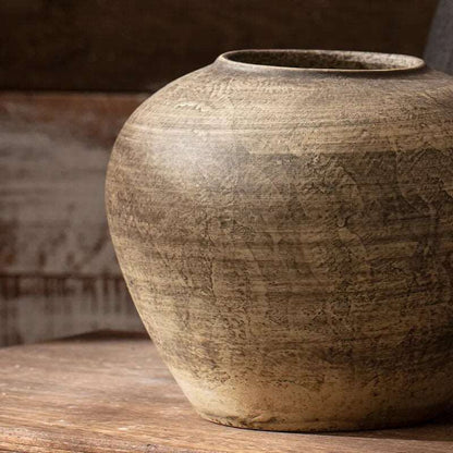 Ceramic Retro Vase Home Decoration Piece Wabi Sabi Style - 3 Sizes