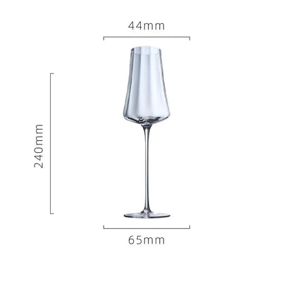 Sets of 2, 4 & 6 Handmade Sky Ripple Crystal Wine & Champagne Glasses - 5 Styles