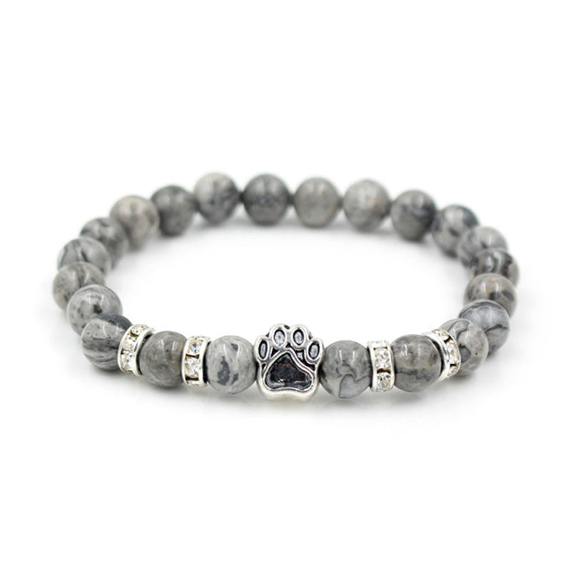 Natural Stone Dog Bracelet