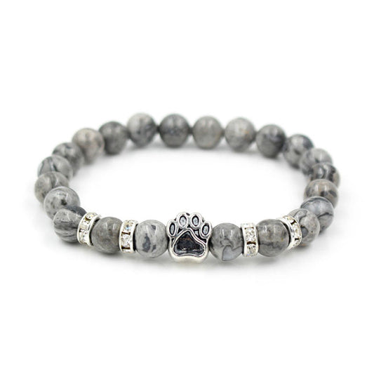 Natural Stone Dog Bracelet