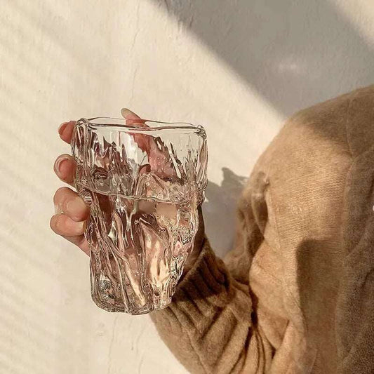 Creative Irregular Shape Water Drinking Glass - 2 Sizes