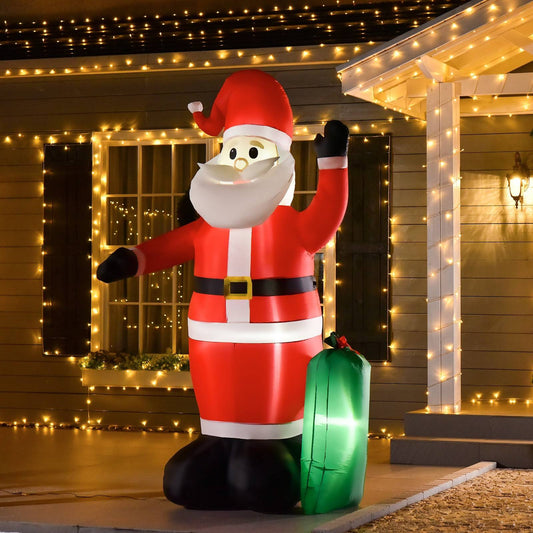7.5ft Inflatable Christmas Santa Claus with LED Air Blown Xmas Décor Holiday Outdoor Yard Decoration