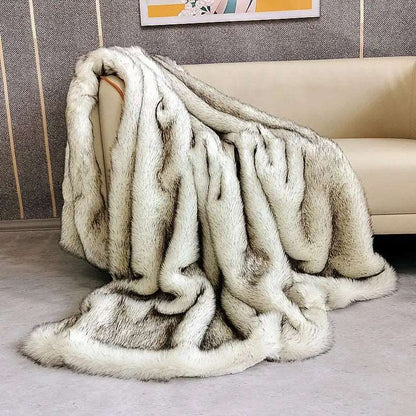 Double Layer Arctic Luxury Faux Fox Fur Throw - 4 Colours