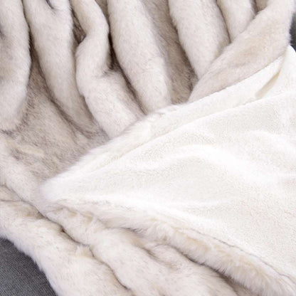 Double Layer Arctic Luxury Faux Fox Fur Throw - 4 Colours