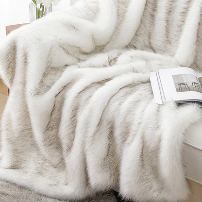 Double Layer Arctic Luxury Faux Fox Fur Throw - 4 Colours