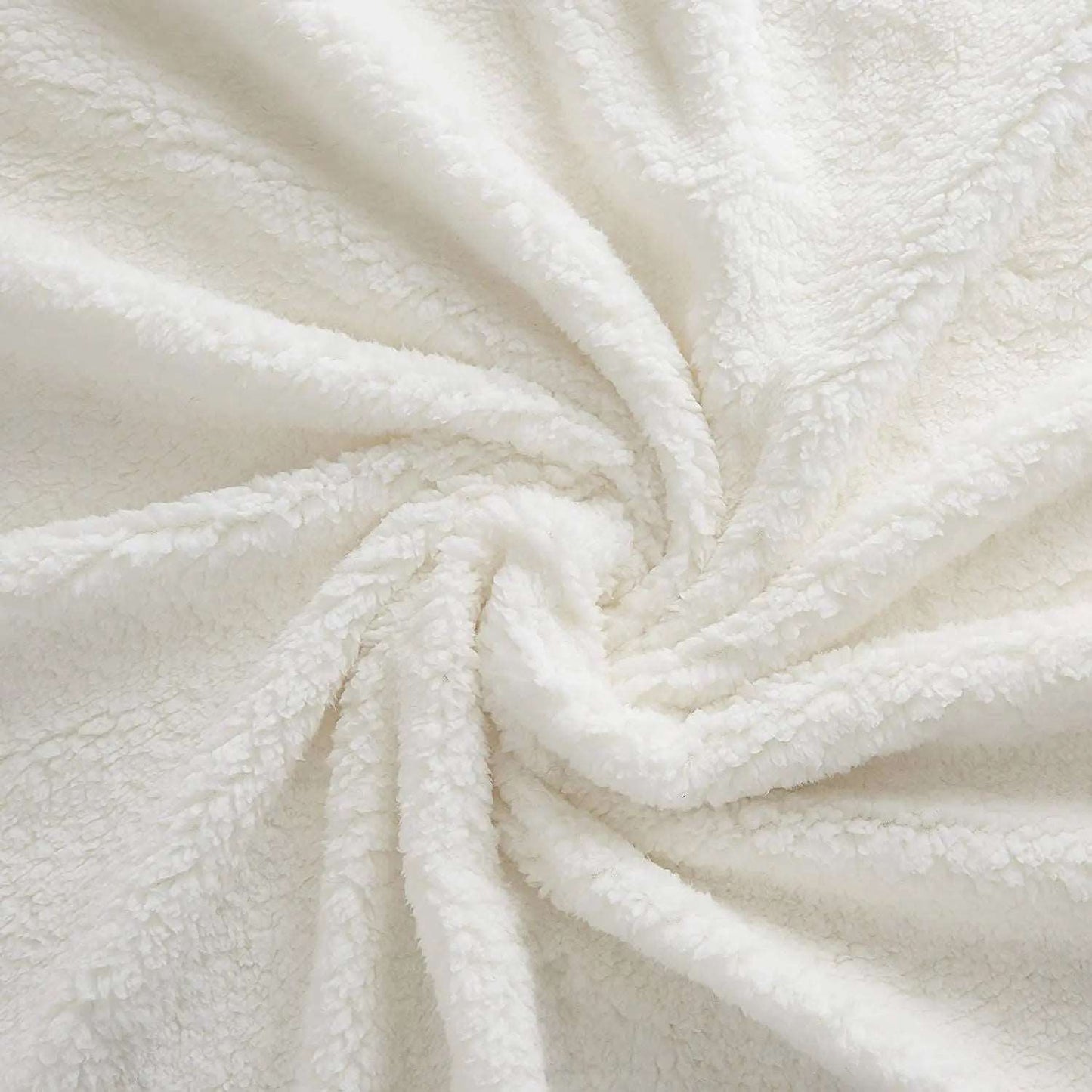 Double Layer Cuddly Plush Faux Sherpa Soft Fur Throw - 5 Colours