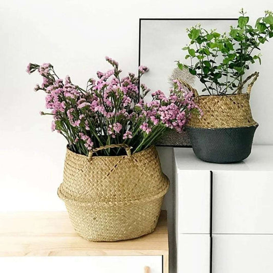 Eco-Friendly Seaweed Wicker Basket Rattan Storage Organiser - 7 Sizes