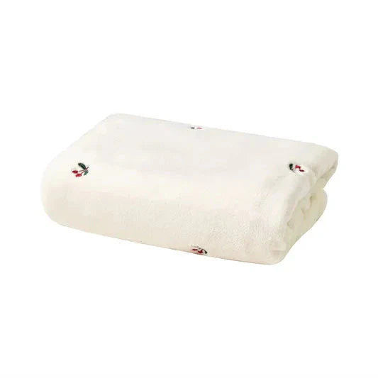 Embroidered White Fleece Baby Winter Throw Blanket - 4 Styles