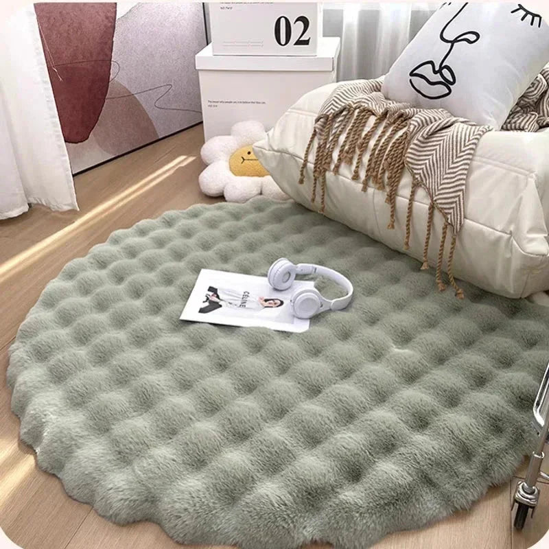 Fluffy & Super Soft Plush Nordic Round Shaggy Rug - 5 Colours