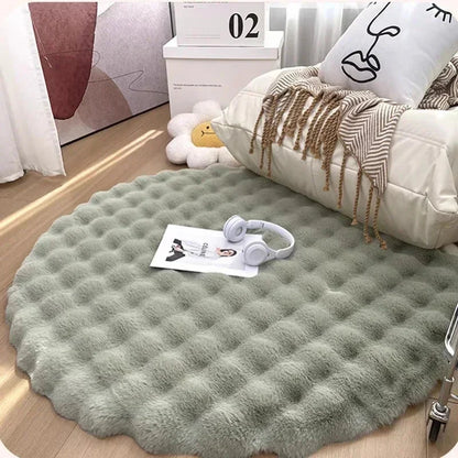 Fluffy & Super Soft Plush Nordic Round Shaggy Rug - 5 Colours
