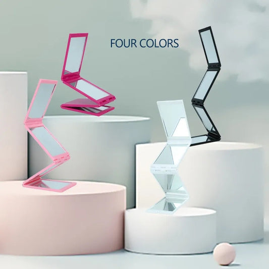 4 Panel Expandable Mirror,360 Degree Foldable Makeup Mirror Multifunction Portable for Hair Cuting,Styling,Grooming