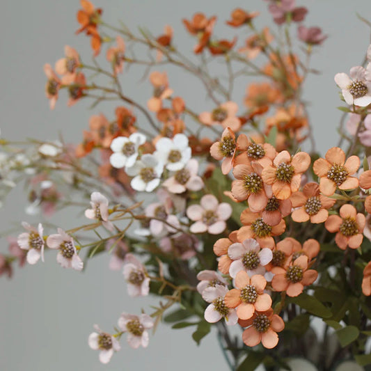 Artificial Autumn Inspired Silk Plum Blossom Flowers - Various Colours