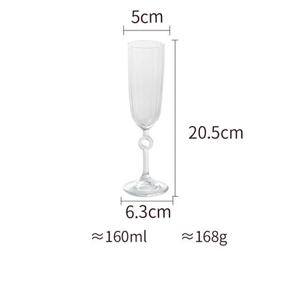 Elegant Nordic Ripple Champagne & Wine Glasses