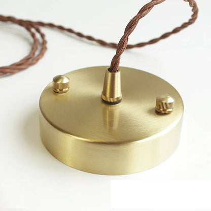 Traditional Nordic Inspired Brass Pendant with Clear Ribbed Glass