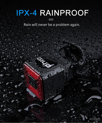 USB Smart Bicycle Brake Tail Light