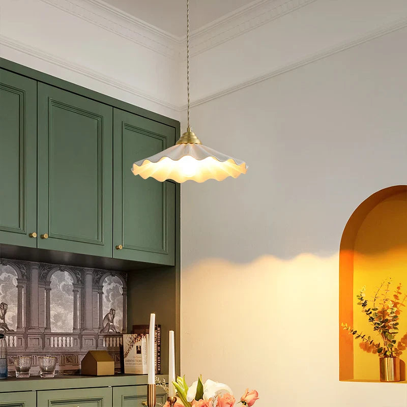 Scandinavian Ceramic LED Hanging Ceiling Pendant Light Fixture - White