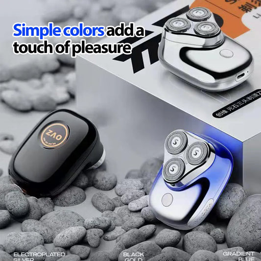 3 Blades Heads Mini Electric Shaver Painless Pocket Razor Skyworth Yuanshi