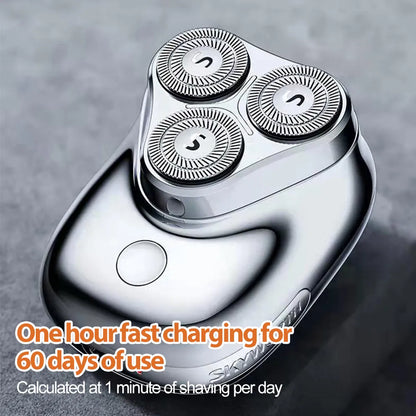 3 Blades Heads Mini Electric Shaver Painless Pocket Razor Skyworth Yuanshi